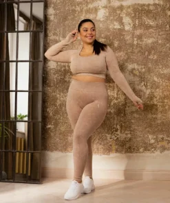 Legginsy bezszwowe Yasmine z wysokim stanem