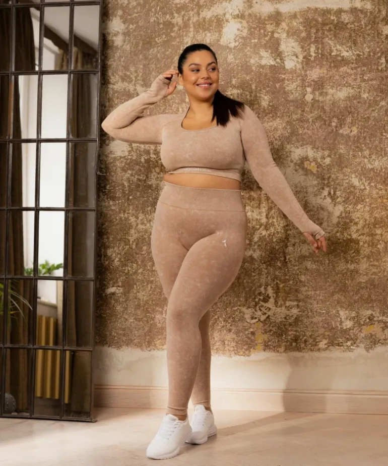 Legginsy bezszwowe Yasmine z wysokim stanem