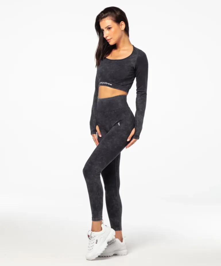 Legginsy bezszwowe Yasmine z wysokim stanem