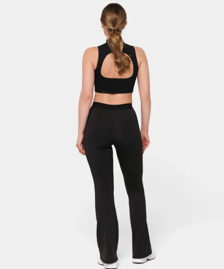 Legginsy Flare z logowaną taśmą