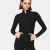 Prążkowany longsleeve z kieszenią Onyx Flow