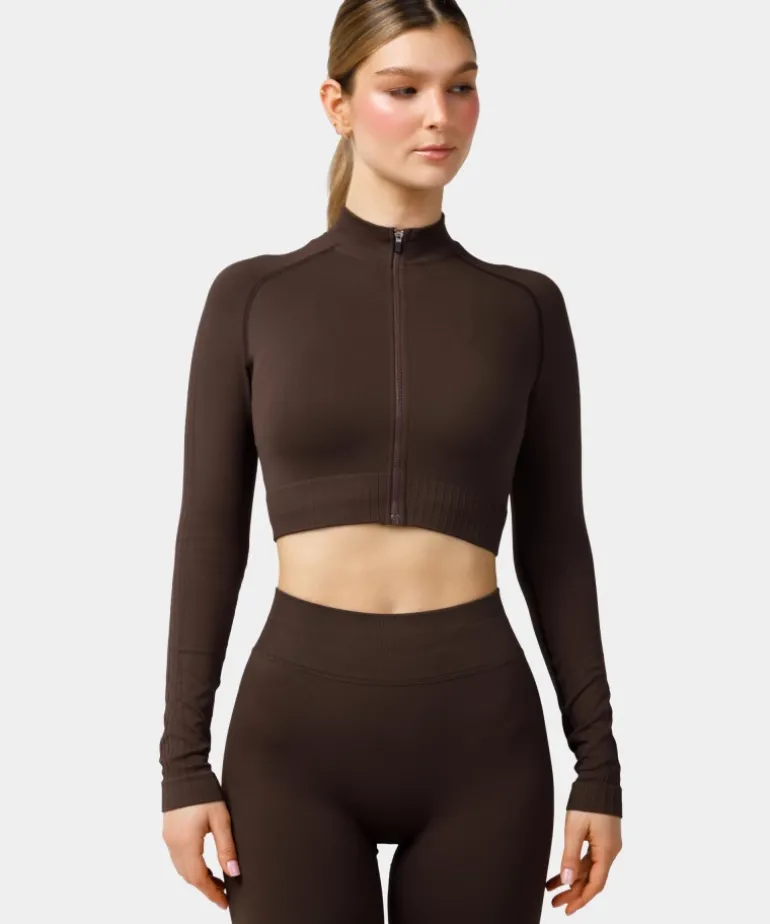 Rozpinany longsleeve bezszwowy Élite